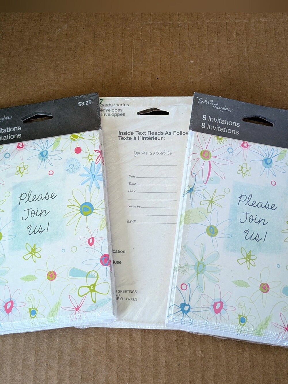 Invitations Please Join Us Floral Multicolor 23 Cards Bundle 3 Two Sealed